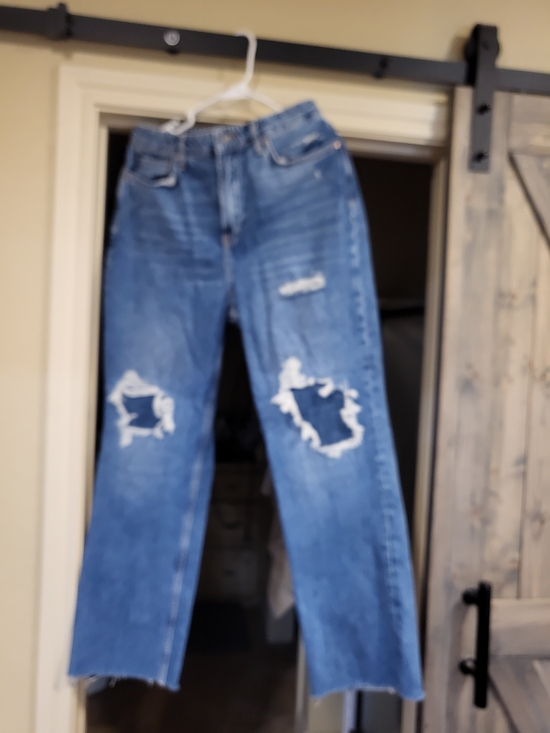 We The Free Denim - We The Free Distressed Wide-Leg Blue Jeans